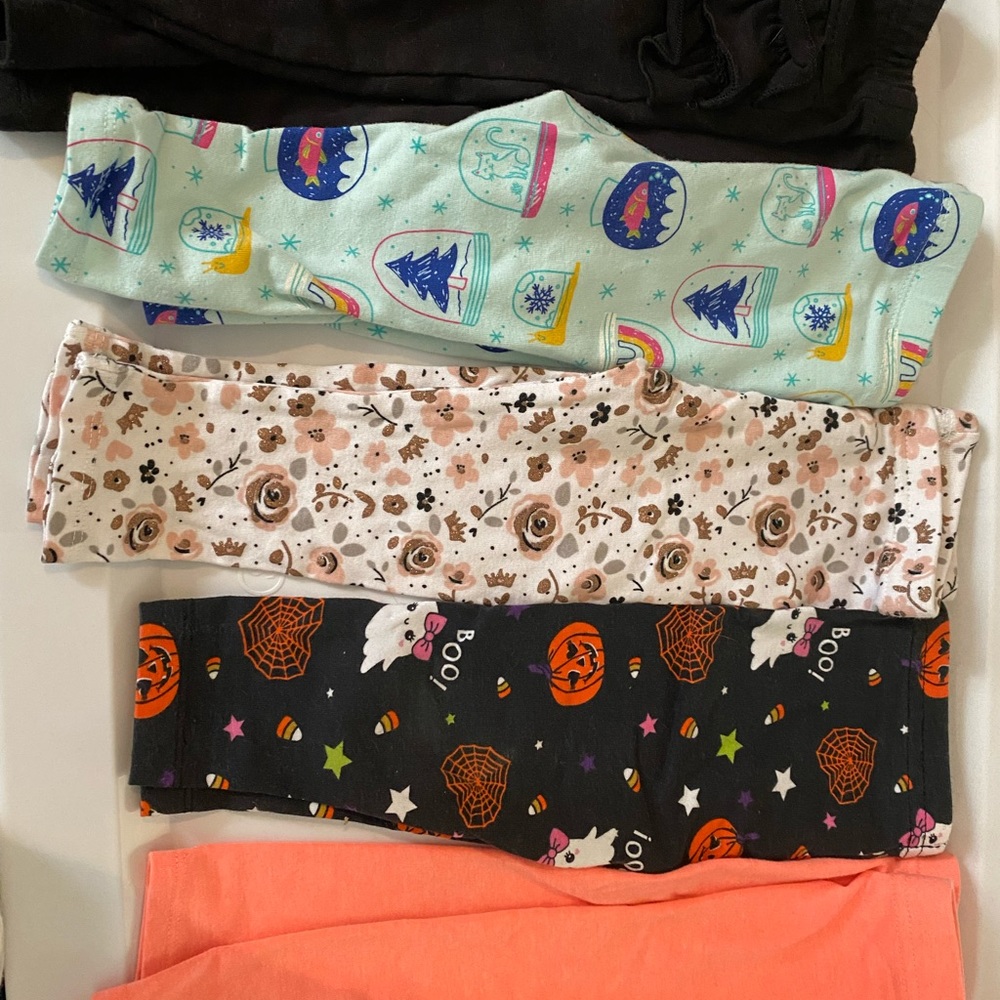 5pk Girls Leggings Sizes 6-12mo
